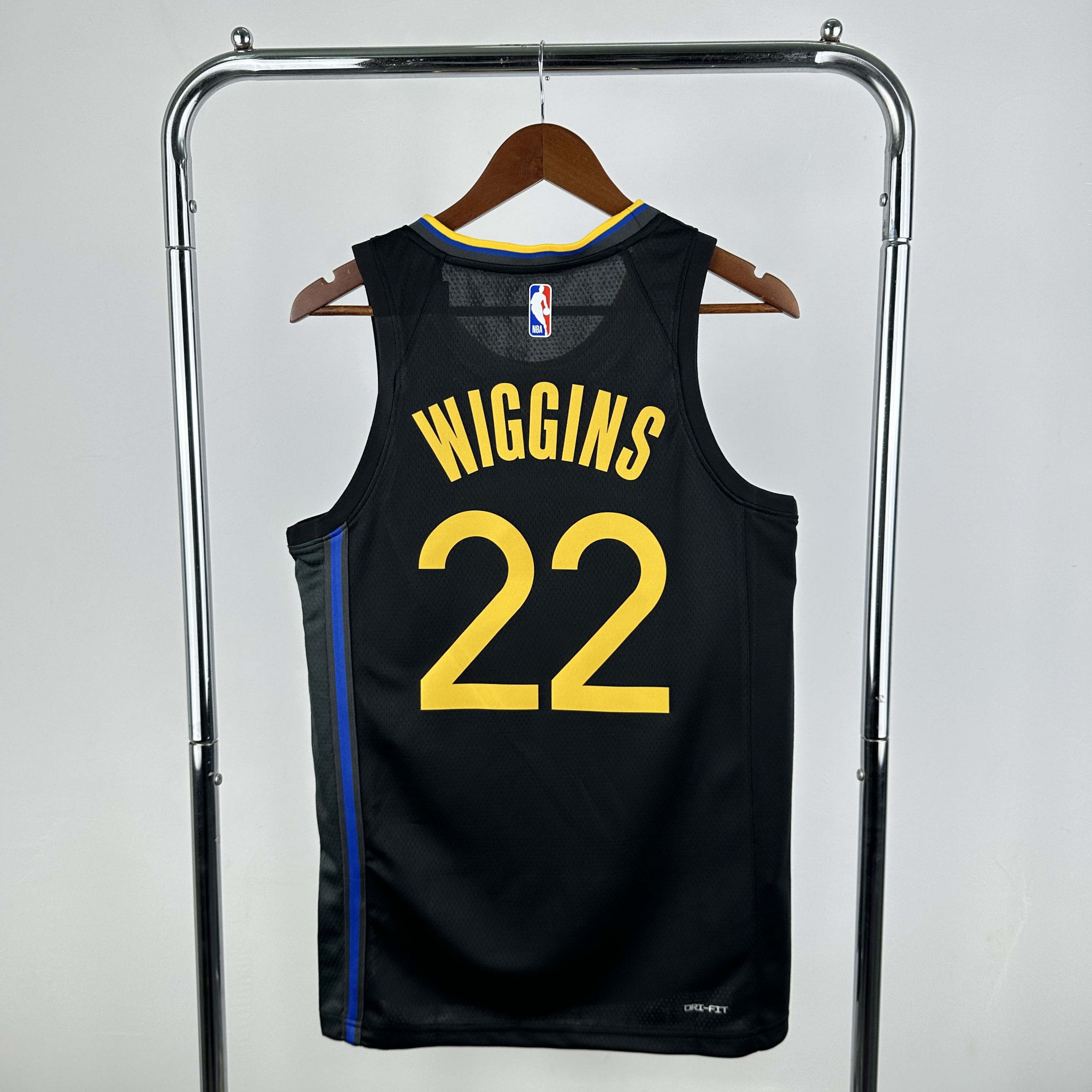 Men Golden State Warriors 22 Wiggins Black Jordan style Seasons 2025 NBA Jersey